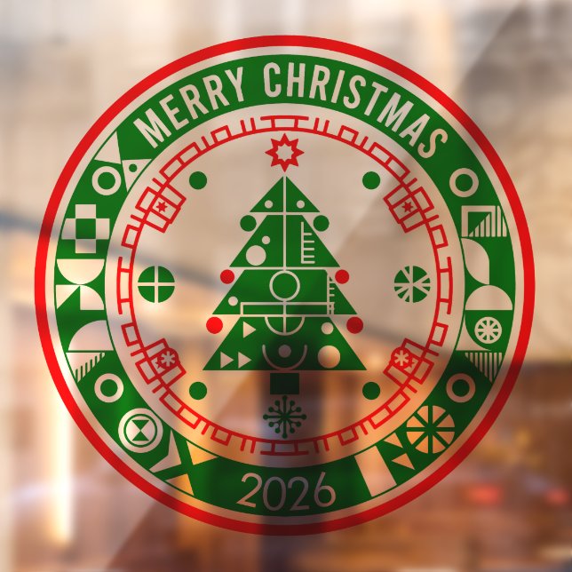 Autocollant Pour Fenêtre Joyeux Noël (Feuille 2)