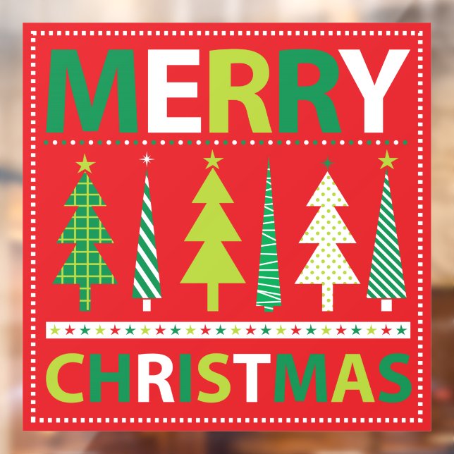 Autocollant Pour Fenêtre Joyeux Noël (Feuille 2)