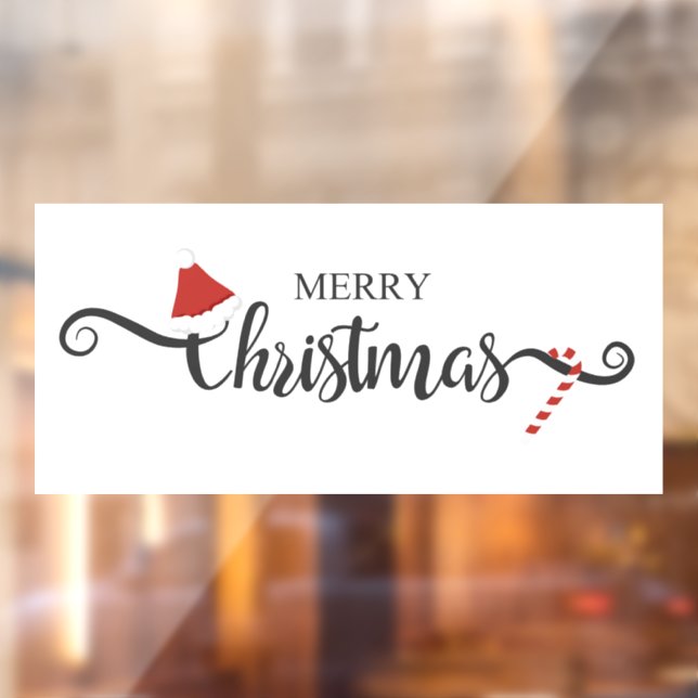 Autocollant Pour Fenêtre Joyeux Noël  (Feuille 2)