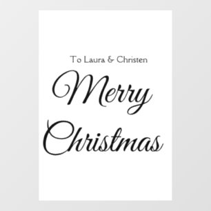 Autocollant Pour Fenêtre Joyeux Noël ajoutez nom texte personnalisé cadeau