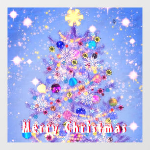 Autocollant Pour Fenêtre Joyeux Noël - Arbre de Noël - Beau