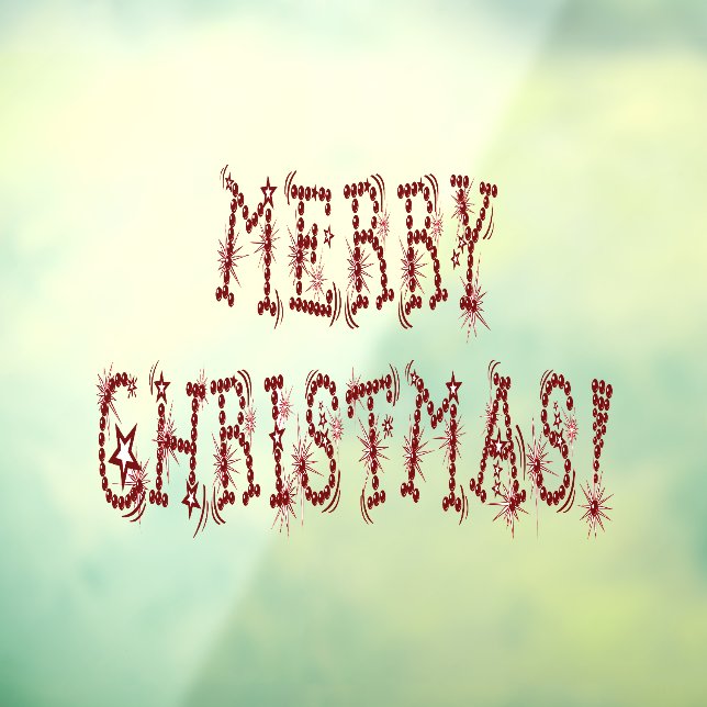 Autocollant Pour Fenêtre Joyeux Noël Baubles Étoiles Accueil & Boutique Vin (Feuille 3)