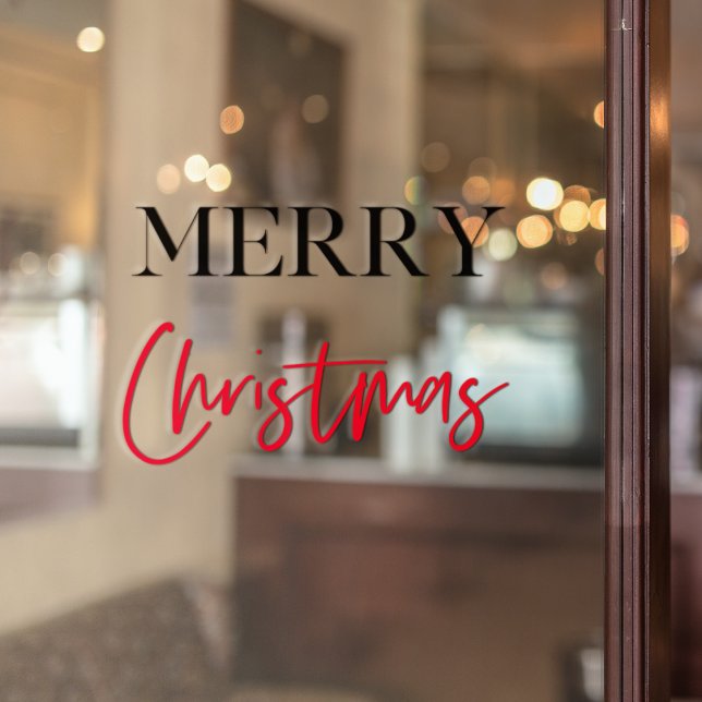 Autocollant Pour Fenêtre Joyeux Noël | Clôture de fenêtre de vacances (Créateur téléchargé)