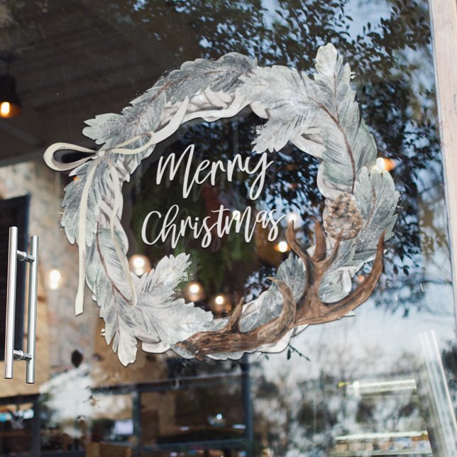 Autocollant Pour Fenêtre Joyeux Noël | Clôture de fenêtre de vacances (Créateur téléchargé)