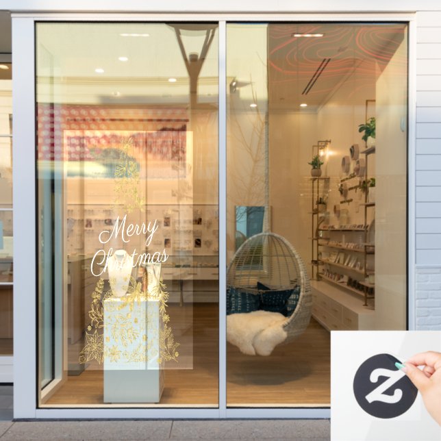 Autocollant Pour Fenêtre Joyeux Noël grand Clouage de fenêtre (Vitrine du magasin)