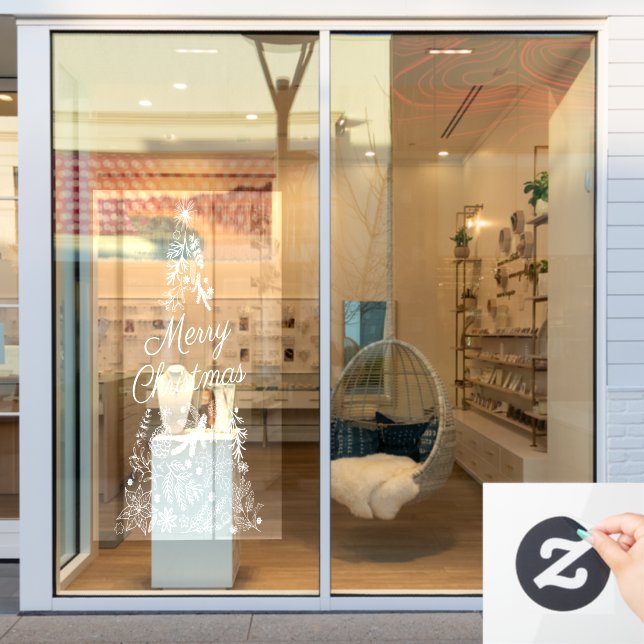 Autocollant Pour Fenêtre Joyeux Noël grand Clouage de fenêtre (Vitrine du magasin)