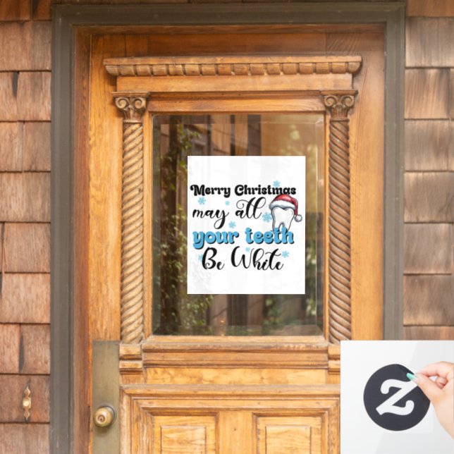 Autocollant Pour Fenêtre Joyeux Noël Que Tout Ce Que Vous Pouvez Dire Soit  (Porte d'accueil)