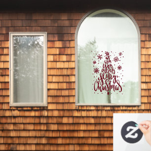 Autocollant Pour Fenêtre Joyeux Noël Snowflakes