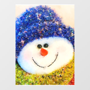 Autocollant Pour Fenêtre Joyeux Noël Snowman Holiday
