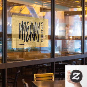 Autocollant Pour Fenêtre Joyeux Noël Vacances Typographie moderne