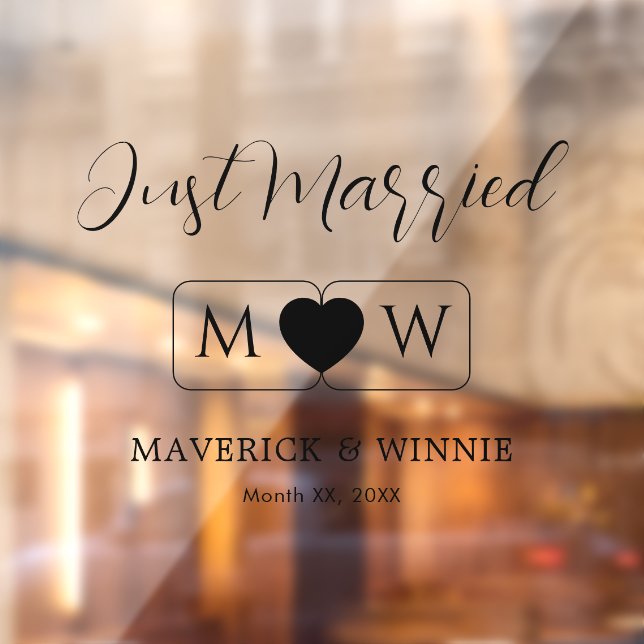 Autocollant Pour Fenêtre Juste marié paire de clous de fenêtre pour deux (Feuille 2)