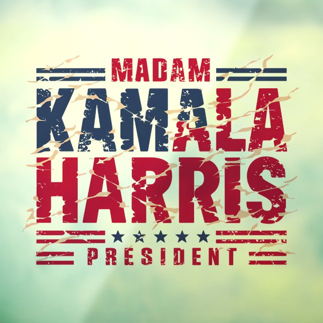 Autocollant Pour Fenêtre Kamala Harris (Feuille 3)