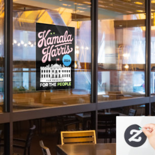 Autocollant Pour Fenêtre Kamala Harris 2024 Social-démocrate Vote Blue