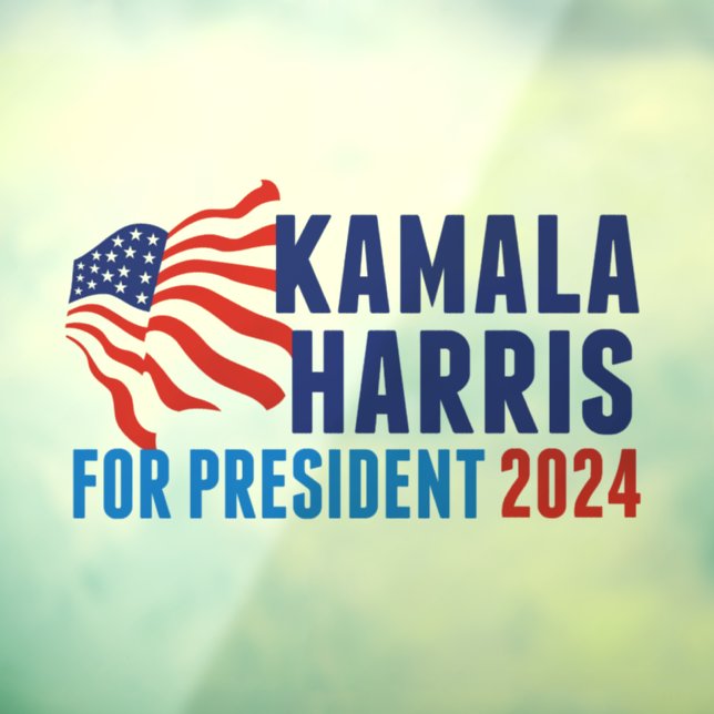 Autocollant Pour Fenêtre Kamala Harris pour l'élection présidentielle de 20 (Feuille 3)