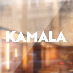 Autocollant Pour Fenêtre Kamala moderne typographie audacieuse minimaliste