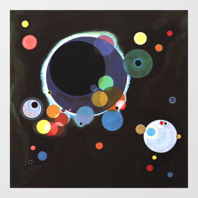 Autocollant Pour Fenêtre Kandinsky - Plusieurs cercles (Feuille)