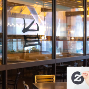 Autocollant Pour Fenêtre Kanji Delicious noir voir à travers l'accrochage d