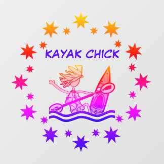Autocollant Pour Fenêtre Kayak Chick Designs & Things