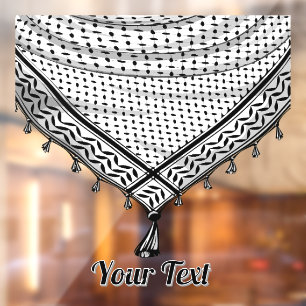 Autocollant Pour Fenêtre Keffiyeh Écharpe palestinienne tissu traditionnel