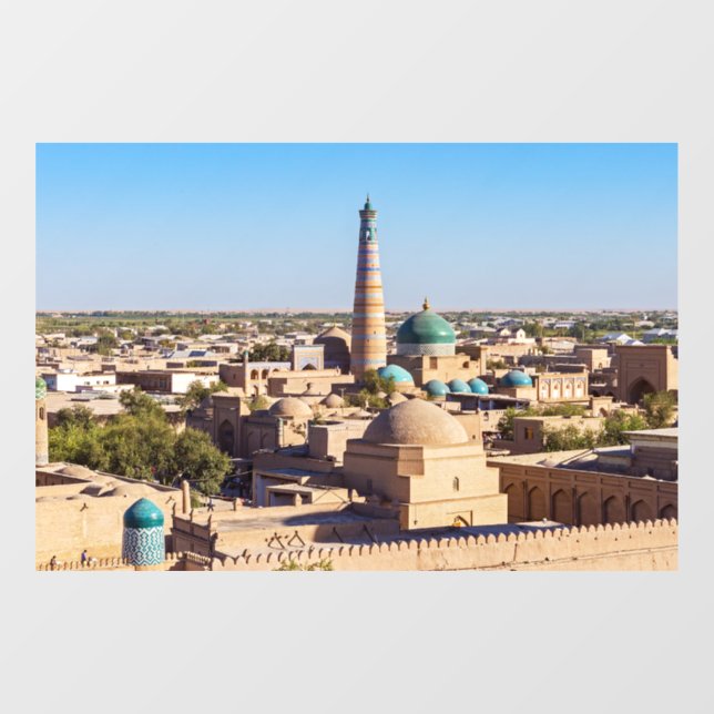 Autocollant Pour Fenêtre Khiva célèbre - Ouzbékistan (Feuille)