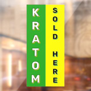 Autocollant Pour Fenêtre Kratom Vendue Ici Boutique de Fumée Dispensaire