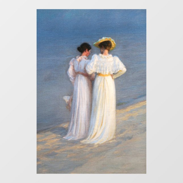 Autocollant Pour Fenêtre Kroyer - Soirée d'été sur Skagen Beach Closeup (Feuille)