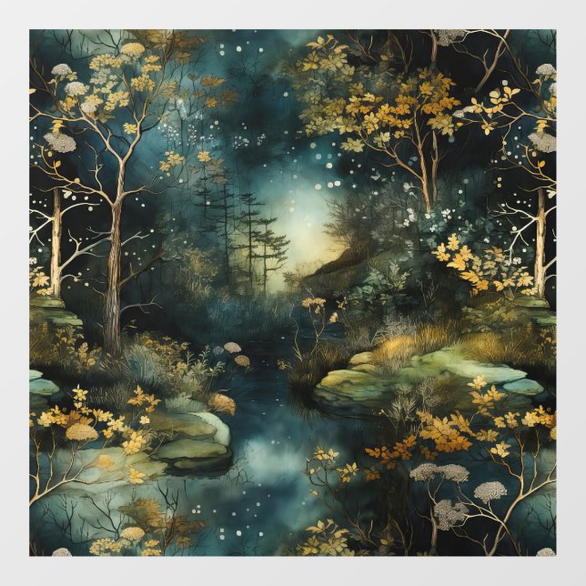 Autocollant Pour Fenêtre La tapisserie de la nature (Feuille)