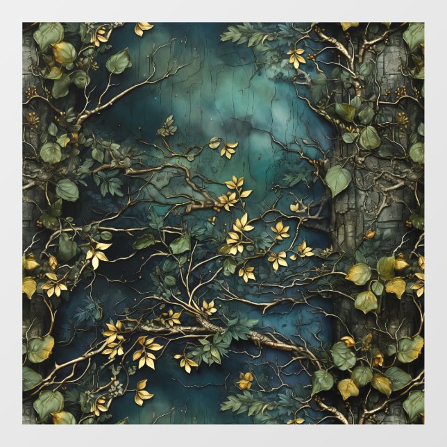 Autocollant Pour Fenêtre La tapisserie de la nature (Feuille)