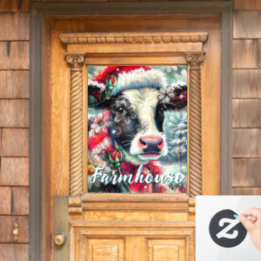 Autocollant Pour Fenêtre La vache rêve de temps plus chauds Turquoise Rouge