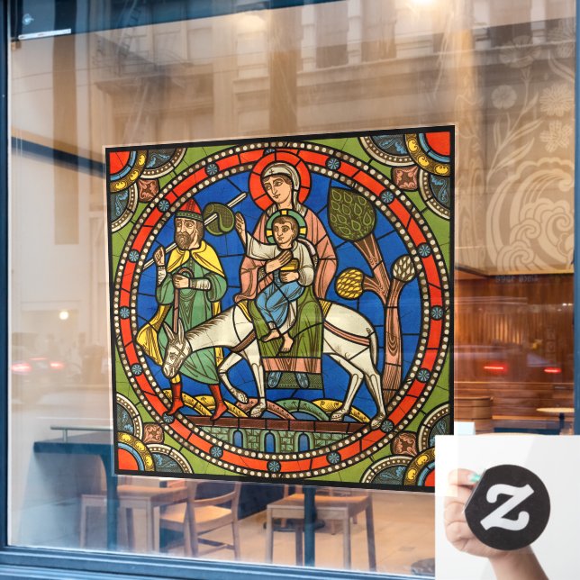 Autocollant Pour Fenêtre La vie de Jésus-Christ La Sainte Famille Chartres (Fenêtre de café)
