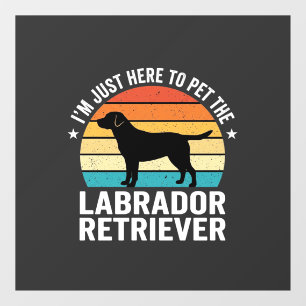 Autocollant Pour Fenêtre Labrador Retriever Rétro Caresse de Chien