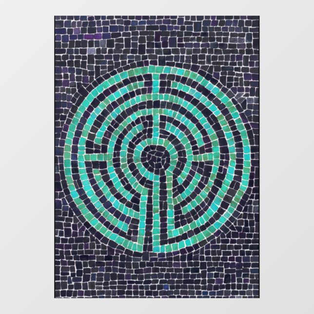 Autocollant Pour Fenêtre LABYRINTH III 8x11 Cling de fenêtre (Feuille)