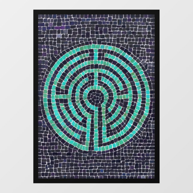 Autocollant Pour Fenêtre LABYRINTH III 8x11 Cling de fenêtre - Noir (Feuille)