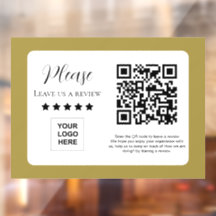Laissez-nous un avis QR code Or