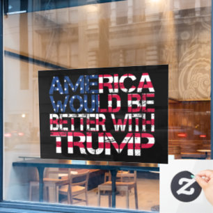 Autocollant Pour Fenêtre L'Amérique serait meilleure avec Trump Election 20