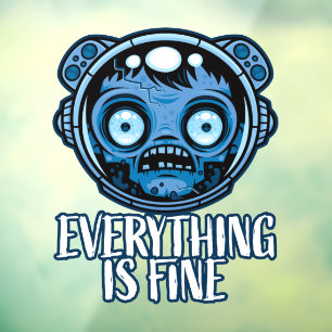 Autocollant Pour Fenêtre L'astronaute zombie va bien