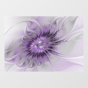Autocollant Pour Fenêtre Lavande Fleur Dream Moderne Abstrait Fractal Art