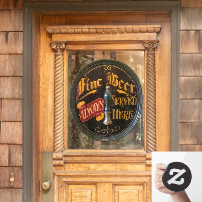 Autocollant Pour Fenêtre Le bar traditionnel Real Ale ou le pub de bière (Porte d'accueil)