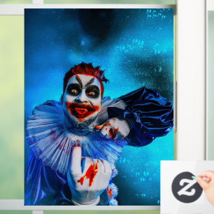 Autocollant Pour Fenêtre Le clown sinistre d'Halloween de SlipperyJoe endui