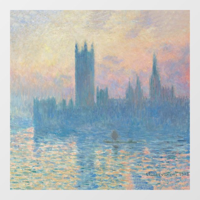 Autocollant Pour Fenêtre Le coucher du soleil des Chambres de Claude Monet (Feuille)