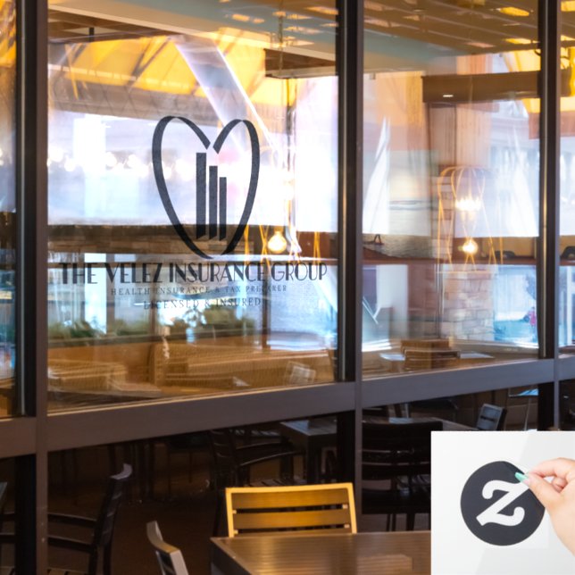 Autocollant Pour Fenêtre Le Groupe d'Assurance Velez    (Fenêtre du restaurant)