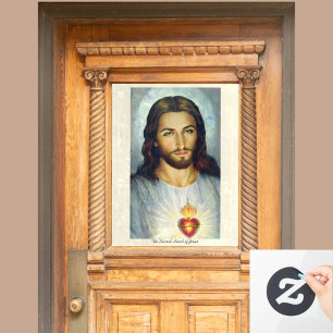 Autocollant Pour Fenêtre Le Sacré Coeur de Jésus Grand