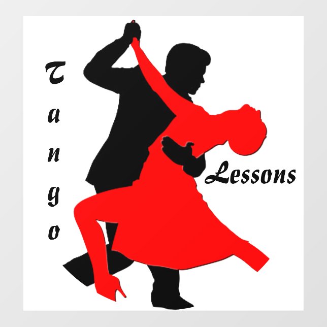 Autocollant Pour Fenêtre "Leçons de tango" (Feuille)