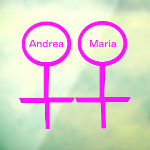 Autocollant Pour Fenêtre Les amoureux lesbiennes personnalisées