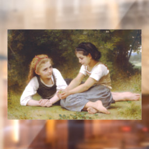 Autocollant Pour Fenêtre Les Noisettes : Les jeunes filles ramassent les no