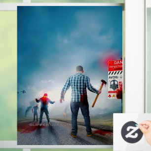Autocollant Pour Fenêtre Les zombies aux yeux lumineux de SlipperyJoe pour 
