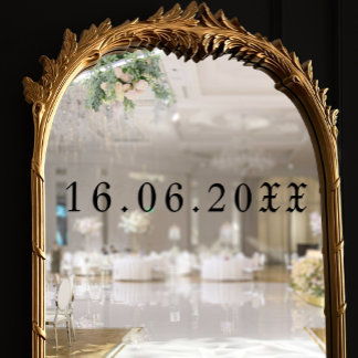 Autocollant Pour Fenêtre LETTRE GOTHIQUE Mariage de date numérique