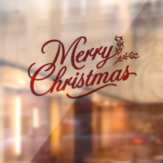 Autocollant Pour Fenêtre Lettre rouge de Noël (Feuille 2)