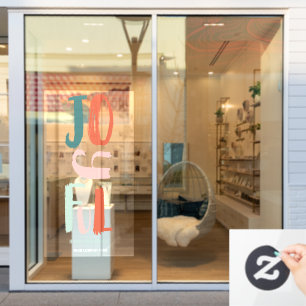 Autocollant Pour Fenêtre Lettres de Noël joyeuses en script gras Boho