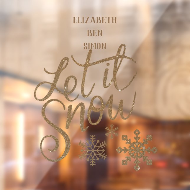 Autocollant Pour Fenêtre Lettres d'or épisode de Noël (Feuille 2)